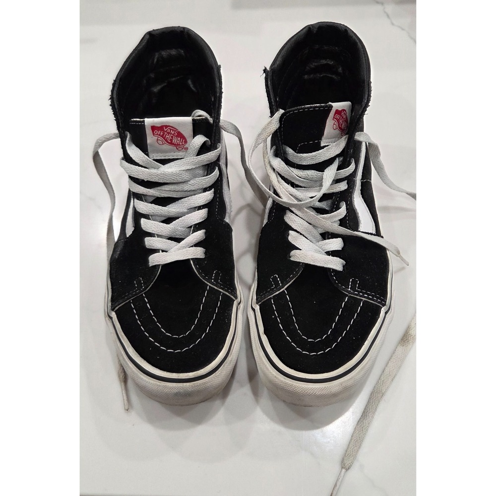 VANS Sk8-Hi Tapered High Black White Sneakers VN0A5JMKBML Mens 7.5 Womens 9